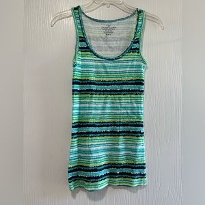Faded glory green and blue tank top size medium - great condition, barely worn